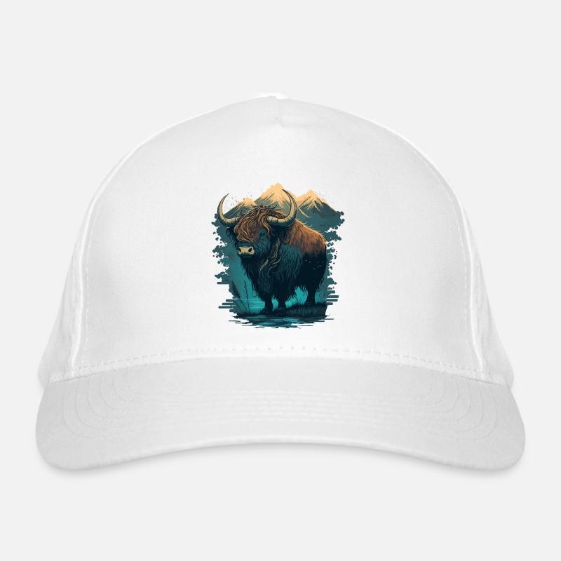 Yak Artwork Organic Baseball Cap