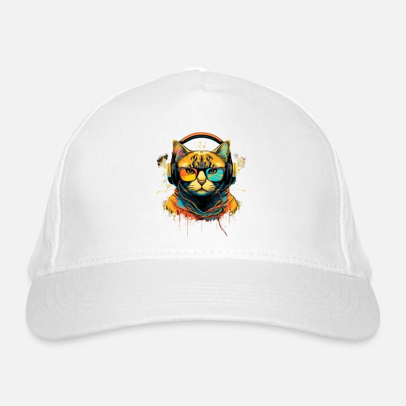 DJ Cat Organic Baseball Cap