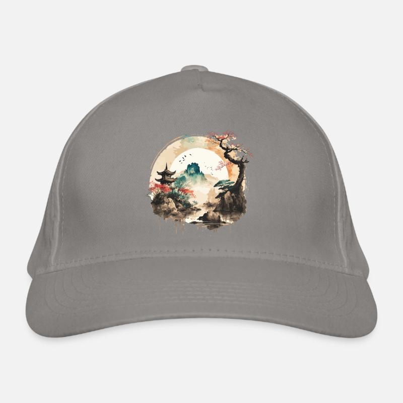Aquarelle Paysage Casquette classique bio