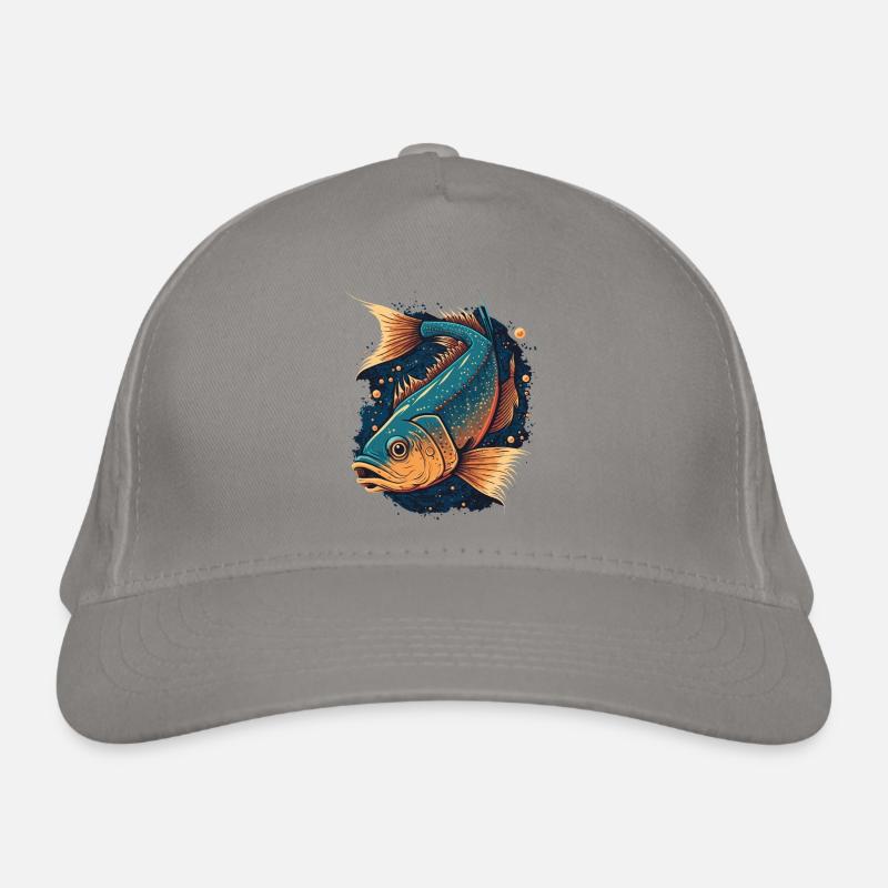 Fish Painting Organic Baseball Cap