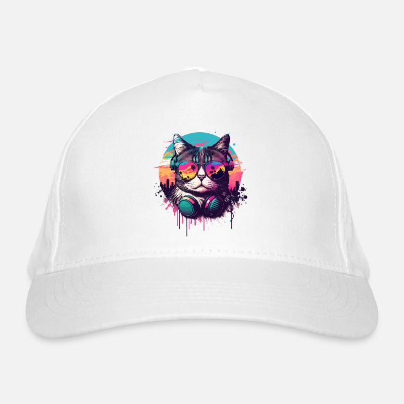 Miami Beach Cat Organic Baseball Cap