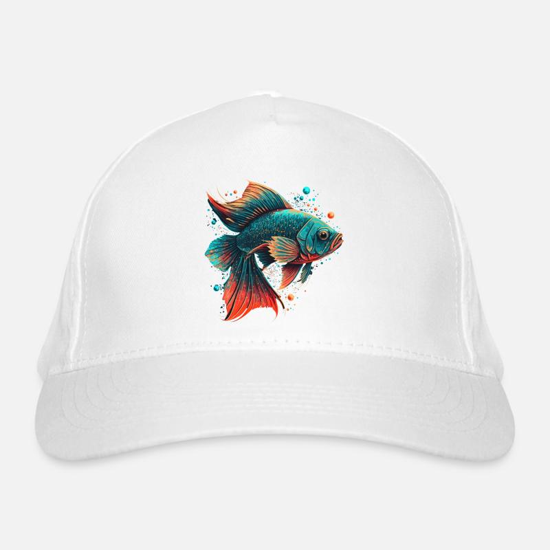 Poisson bleu rouge Casquette classique bio
