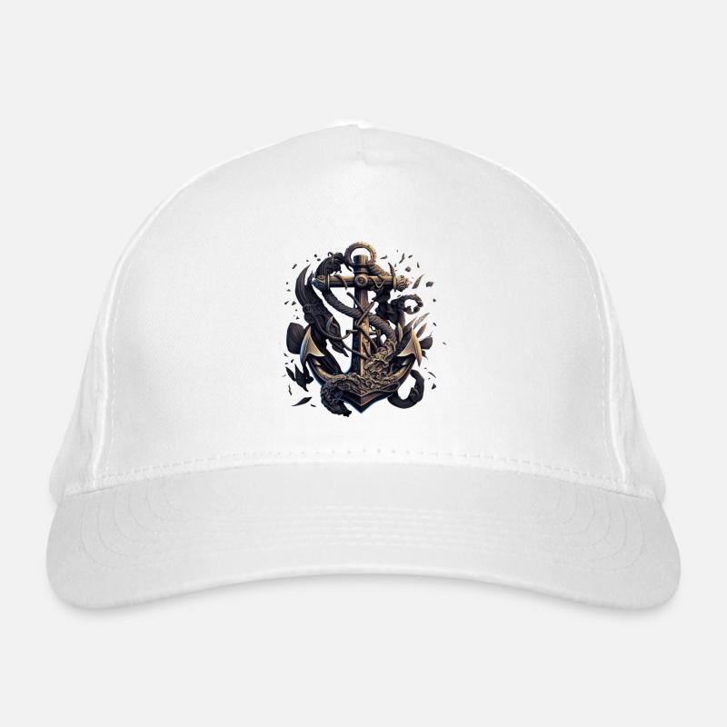 beautiful maritime anchor from a sailing ship Organic Baseball Cap