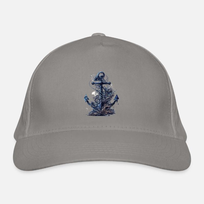 schöner maritimer Anker von einem Segelschiff Bio-Baseballkappe
