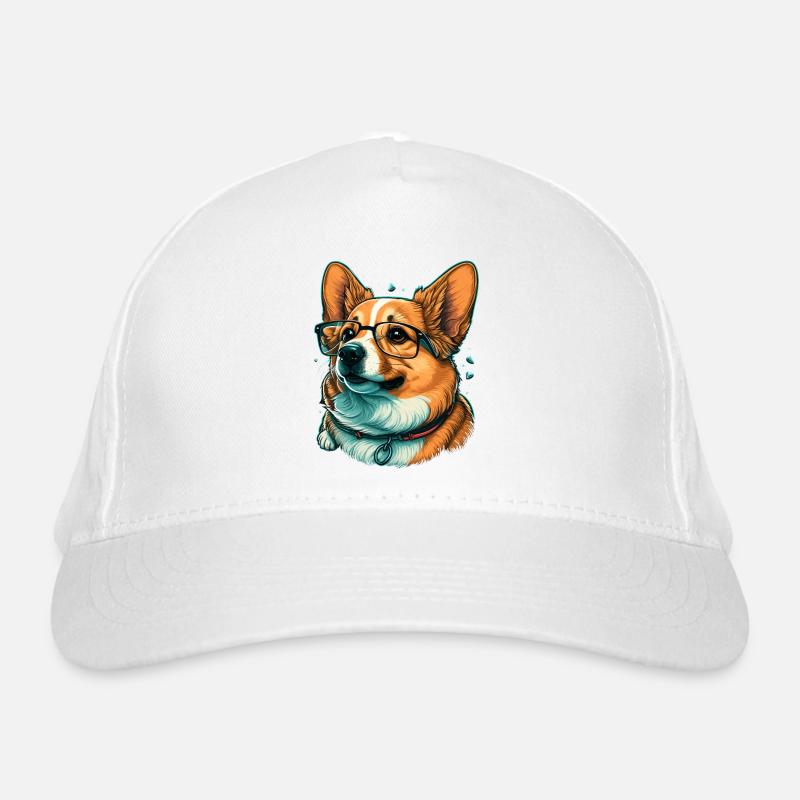 Clever Looking Corgi Organic Baseball Cap