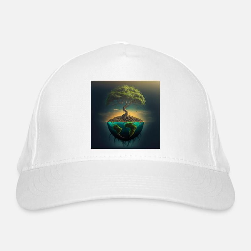 World Tree: Tree over half a sphere Organic Baseball Cap