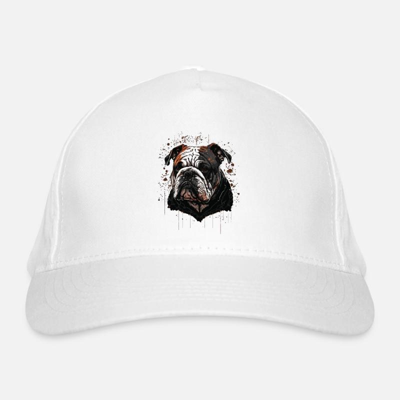 Black Bulldog Head Organic Baseball Cap