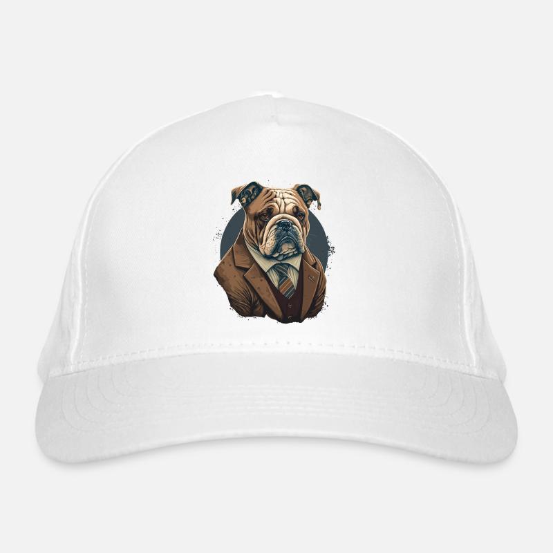 Behave Looking Bulldog Organic Baseball Cap