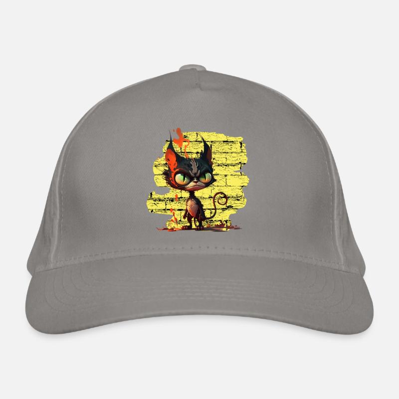 Lustige Katze Bio-Baseballkappe