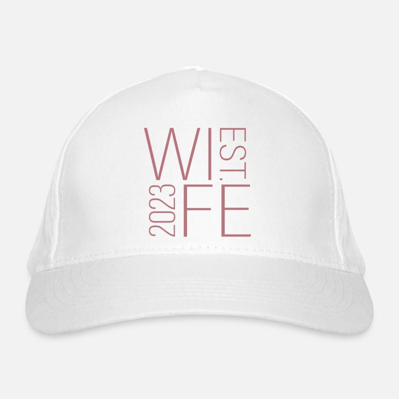 Ehefrau Est. 2023 Ehepaar Passende Hochzeit Bio-Baseballkappe