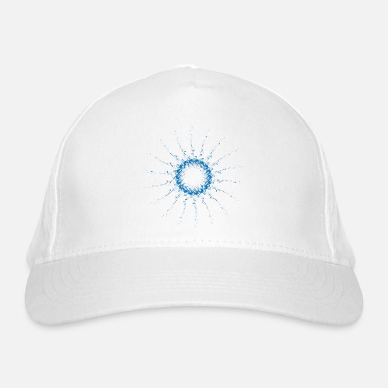 forme pointillée éolienne tournée bleue Casquette classique bio