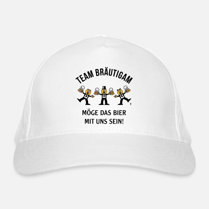 Team Bräutigam (Karikatur / Bier Mit Uns / 3C / B) Bio-Baseballkappe