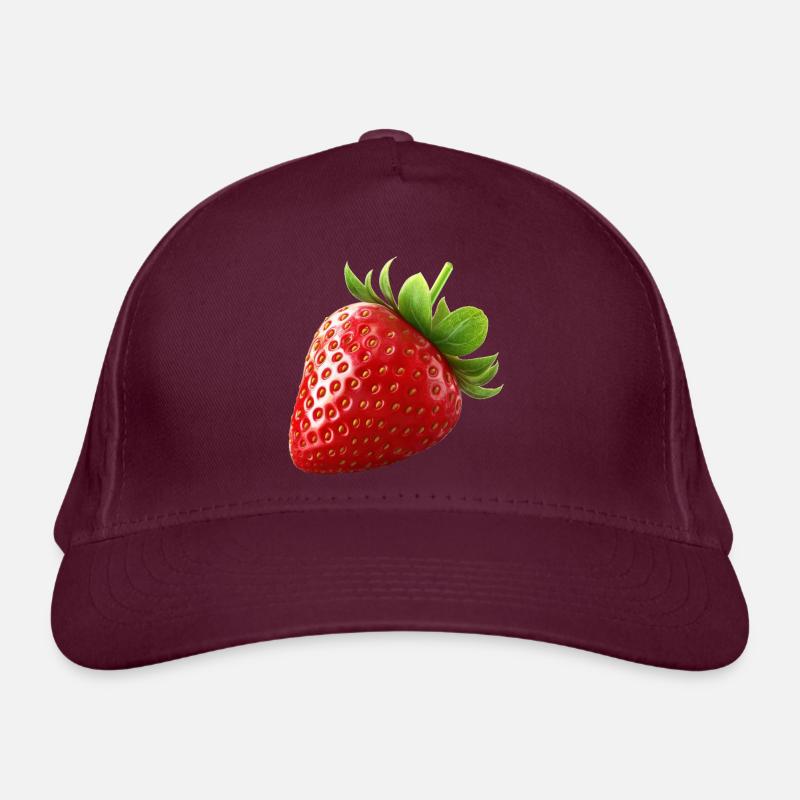 Erdbeere Bio-Baseballkappe