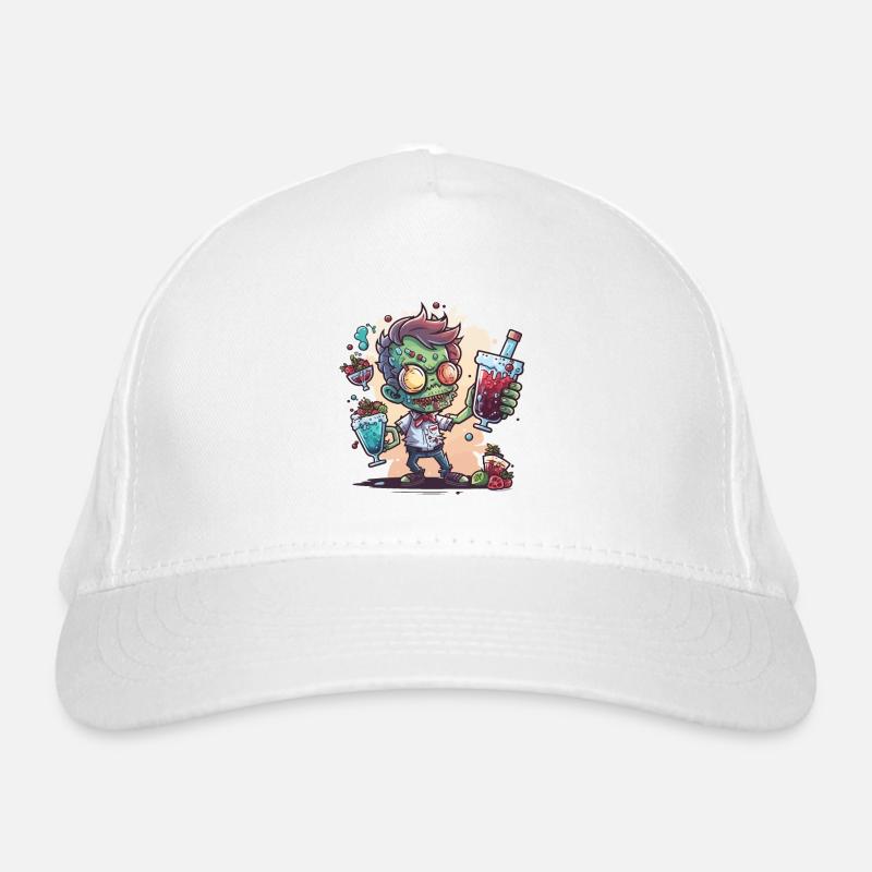 Zombie-Mixologe - Bio-Baseballkappe - Weiß