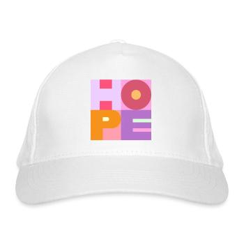 HOPE in mehrfarbig - Bio-Baseballkappe - Weiß - Vorne