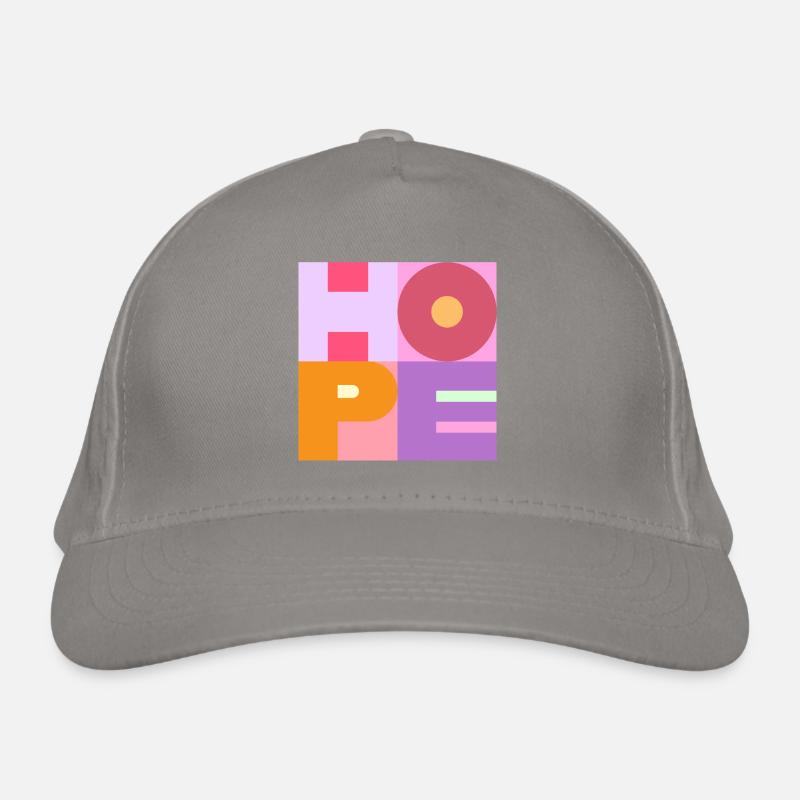 HOPE in multi-color Organic Baseball Cap