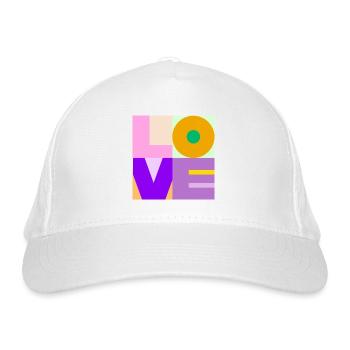 Liebe in Farben - Bio-Baseballkappe - Weiß - Vorne