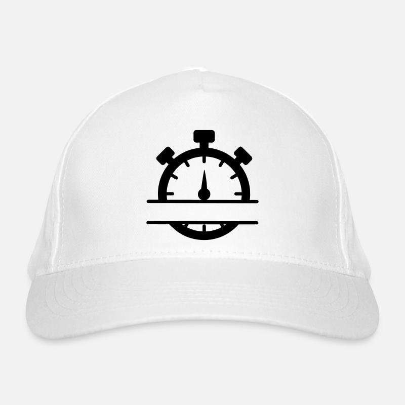 Stoppuhr mit Banner Bio-Baseballkappe