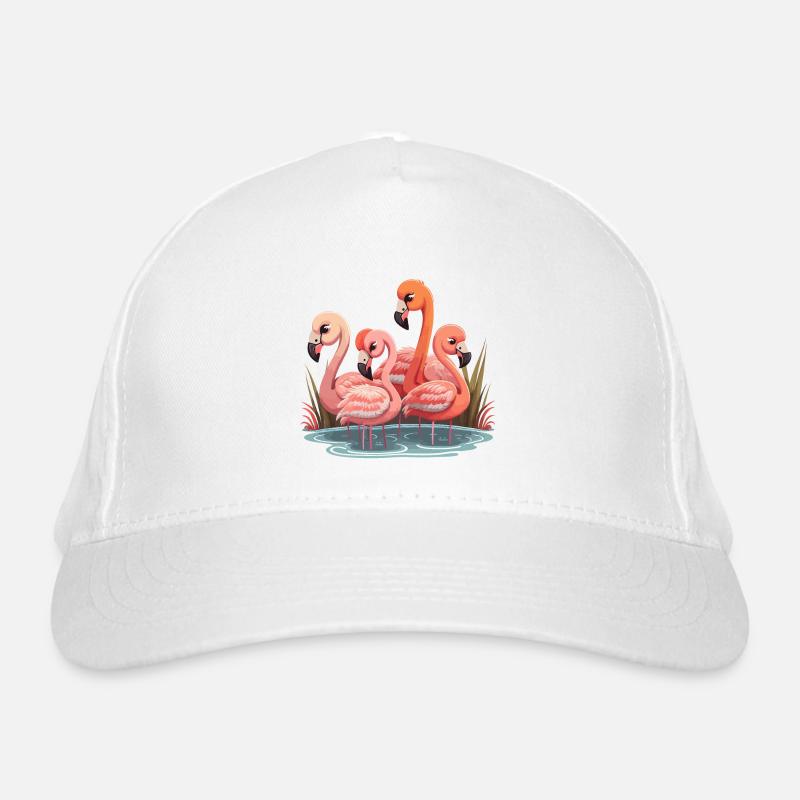 Flamingo-Flock Bio-Baseballkappe