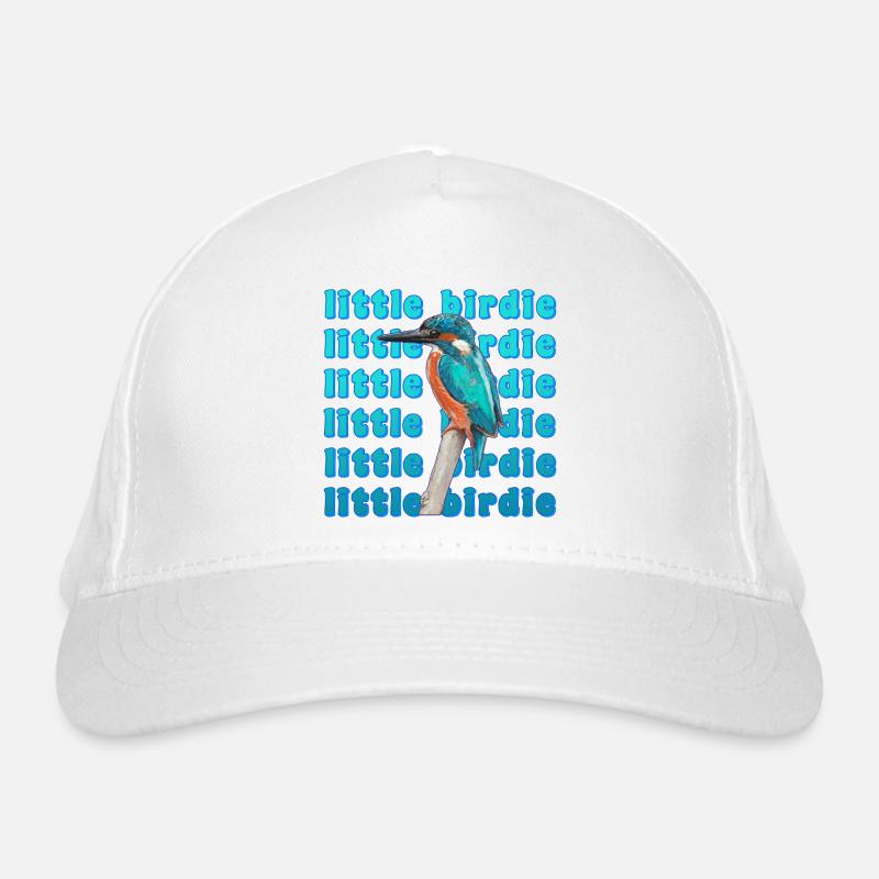 Martin-pêcheur - bel oiseau bleu - aquarelle Casquette classique bio