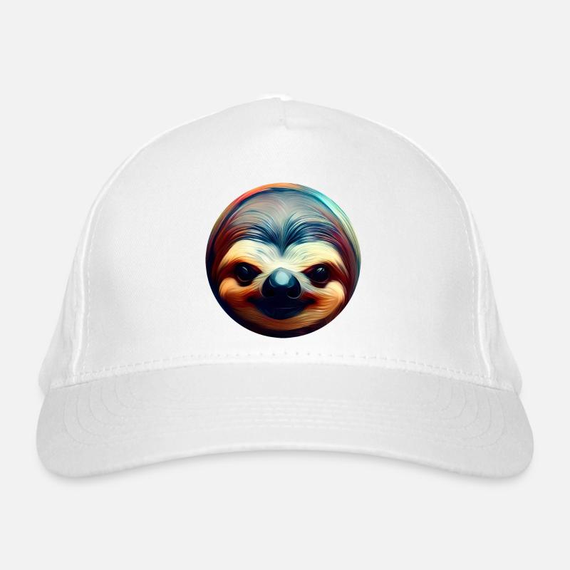 Colorful Abstract Sloth, Creative Animal Design Organic Baseball Cap