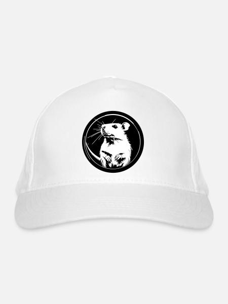 maus - Bio-Baseballkappe - Weiß - Vorne