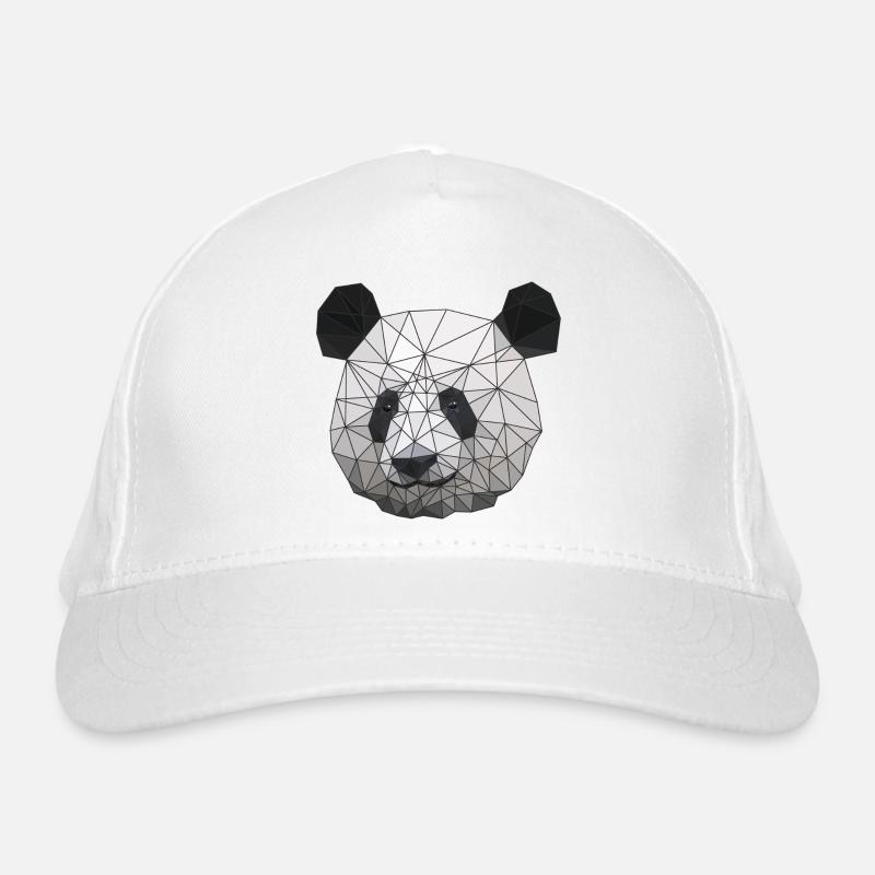 Polygonal Panda Bear Low Poly Art Triangle Shapes Casquette classique bio