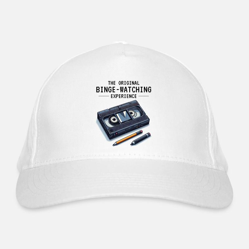 Retro VHS Tape Nostalgic 80s Binge-Watching Organic Baseball Cap
