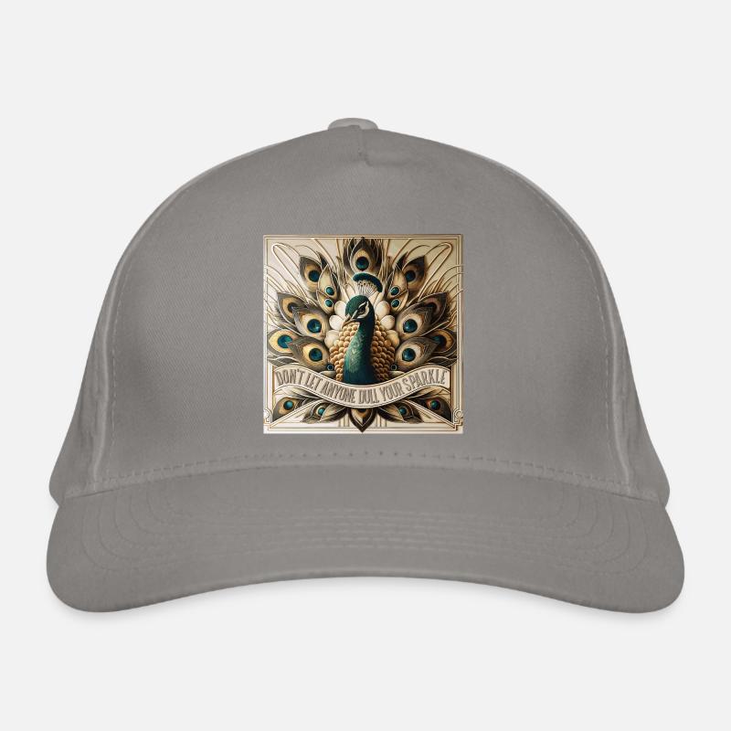 Peacock Art Deco Don't let anyone dull your sparkle Organic Baseball Cap