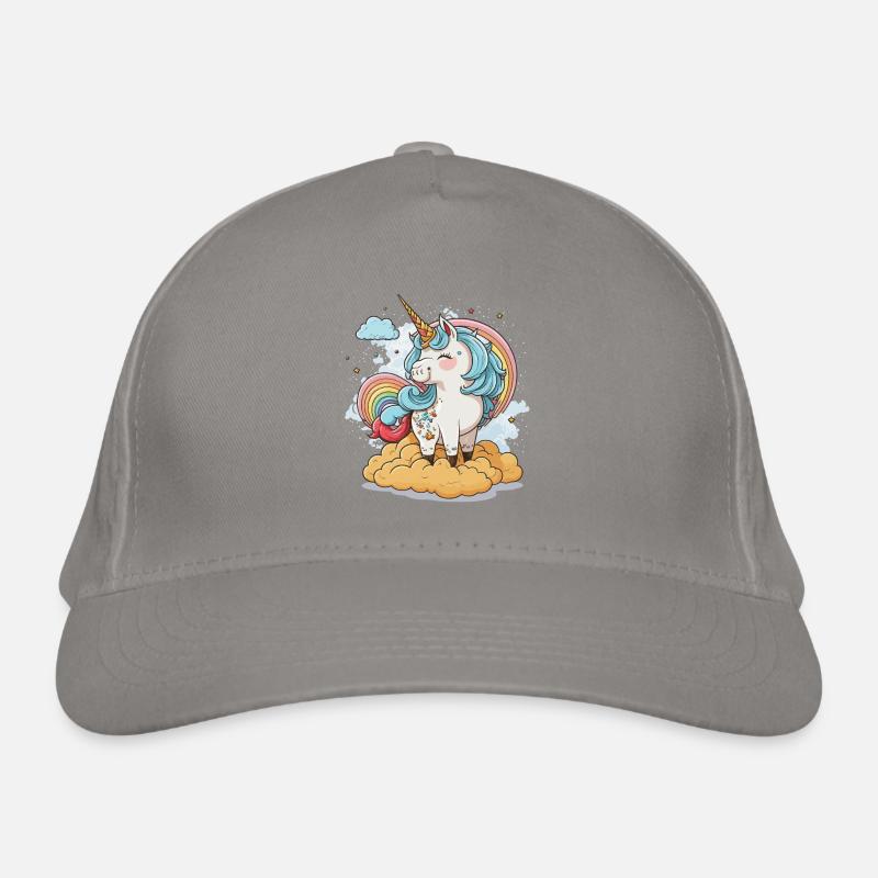 Goldenes Einhorn Bio-Baseballkappe