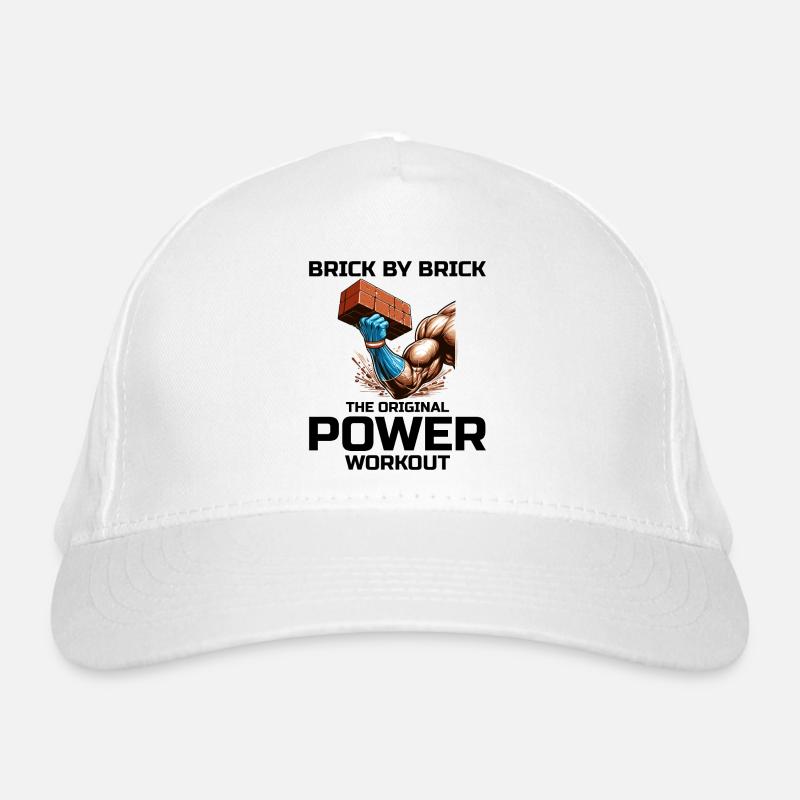 Bricklayer Bricklaying Humor Power Workout Funny Organic Baseball Cap