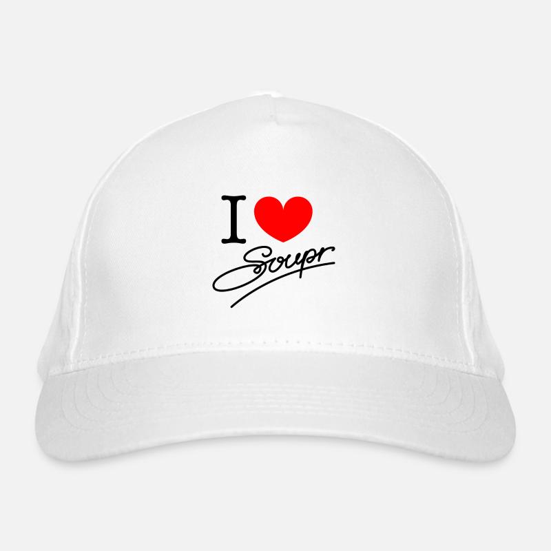 Ich liebe Soupr Bio-Baseballkappe