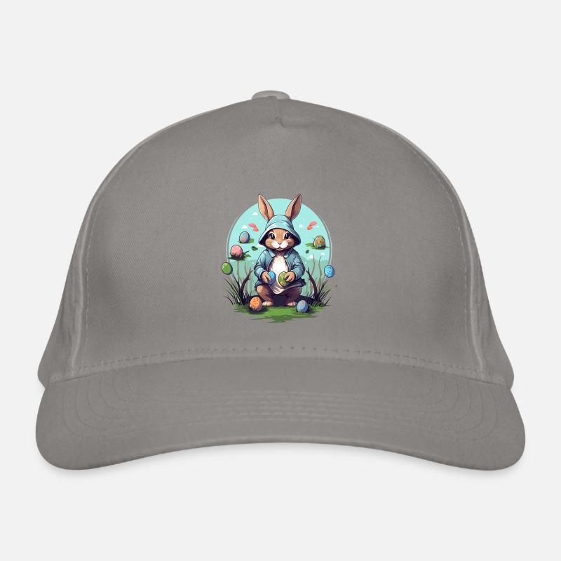 Doux lapin de Pâques, œufs de Pâques Casquette classique bio