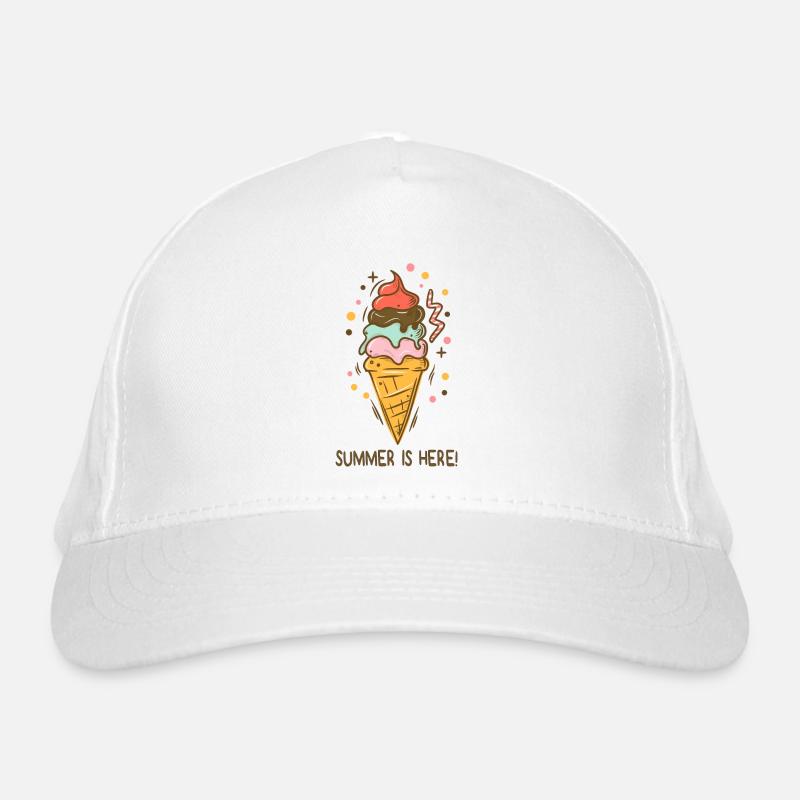 Eis Summer is here Eiscreme Eisdiele Sommerzeit Bio-Baseballkappe