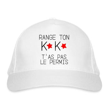 Range ton kiki - Casquette classique bio - blanc - Devant