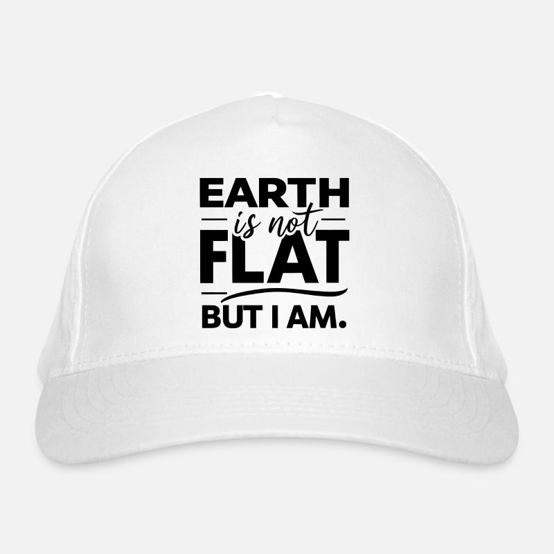 Satire Flat Earth Ironic Jokes Organic Baseball Cap