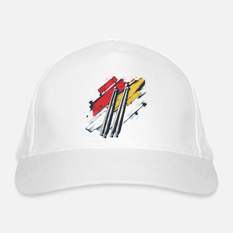 Schlagzeugstöcke Grafik Bio-Baseballkappe