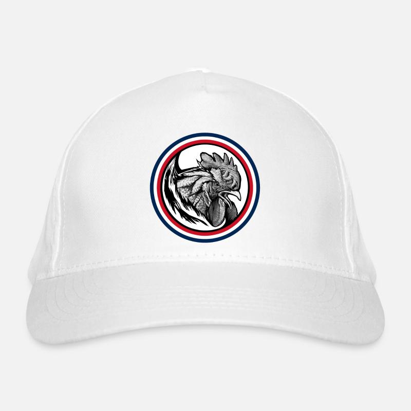FREEBEAST Rooster Blue, White & Red Organic Baseball Cap