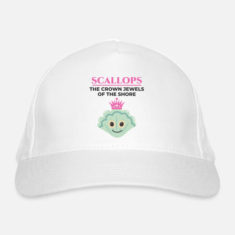 Scallop Seashells Collector Beachcomber Shellfish Organic Baseball Cap