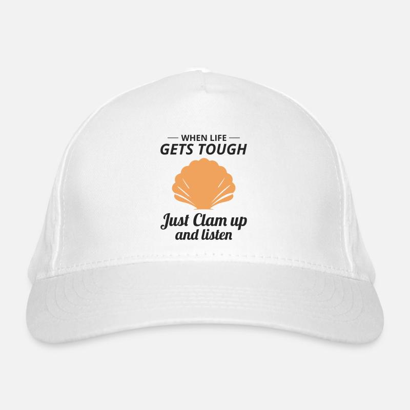 Clam Shell Seashells Collector Beachcomber Beach Organic Baseball Cap