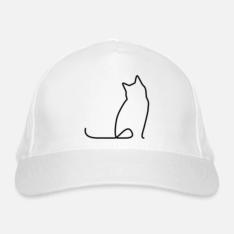 Katze 01 Bio-Baseballkappe