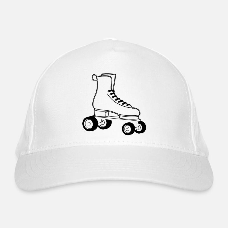 Rollerskates Line Art Bio-Baseballkappe