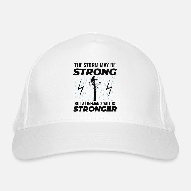 Lineman Strong Storm Will Power Grid Hero Organic Baseball Cap