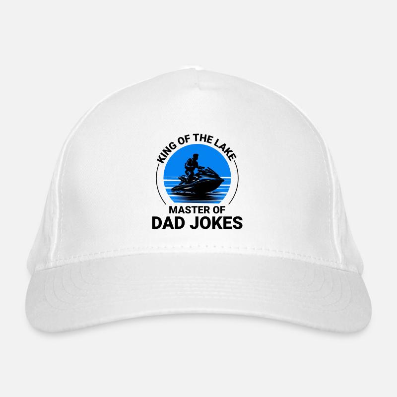Le roi du lac, maître des blagues de papa : jet ski Casquette classique bio