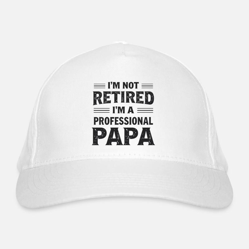Papa professionnel Pas de pension de retraite Retraité Casquette classique bio