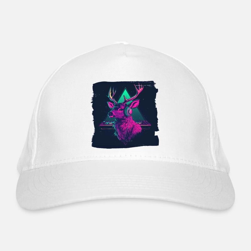 Neon DJ Hirsch – Funny Party Hirsch Bio-Baseballkappe