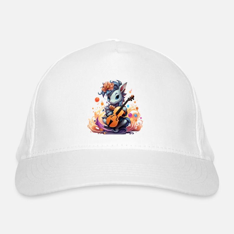 Melancholic Strings Einhorn Bio-Baseballkappe