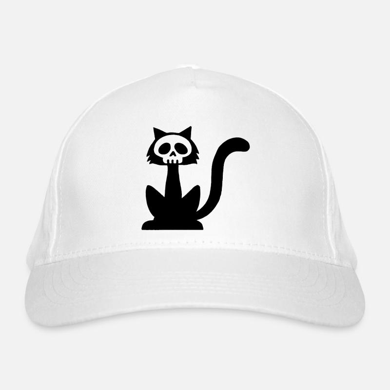 Crâne de chat noir Casquette classique bio