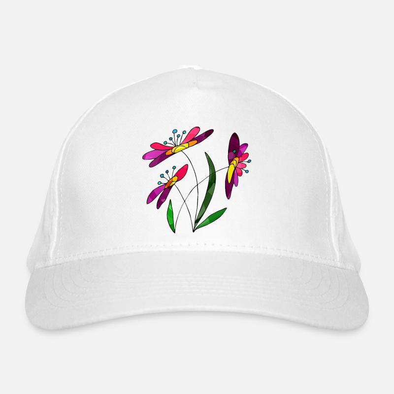 Blumen Bio-Baseballkappe