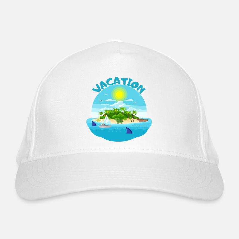 Tropical island idyll beach design Organic Baseball Cap